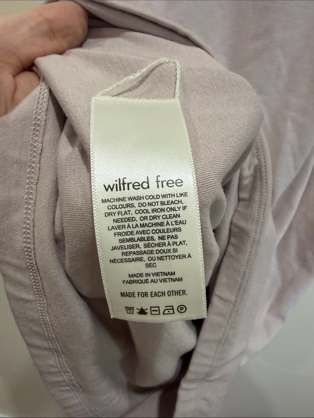 Wilfred Free Tiny TShirt Dress in Mauve Short Sleeve Bodycon Dress - Picture 7 of 8